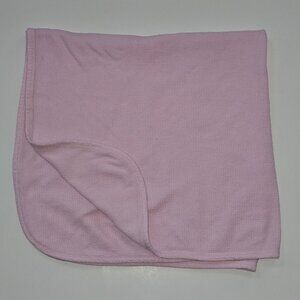 Luvable Friends Solid Pink Waffle Knit Cotton Thermal Baby Blanket 31x34